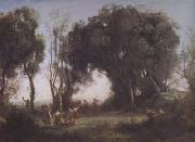 Une matinee (mk11), Jean Baptiste Camille  Corot